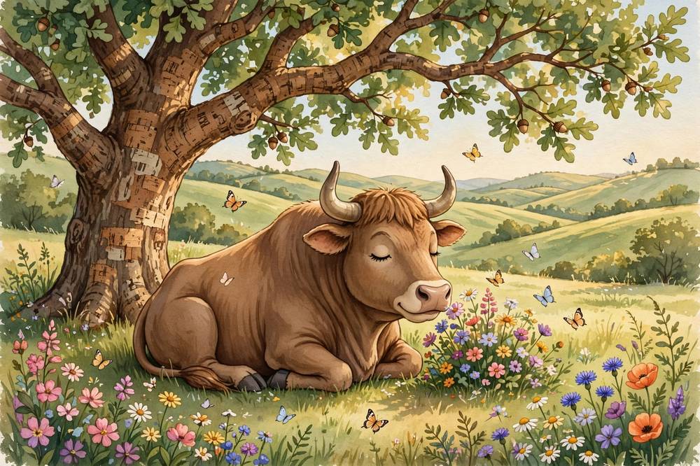 Storybook art for “Ferdinand”
